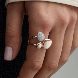 Monica Vinader Nura Pebble Cluster Diamond Ring